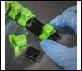 Sealey AK27054HV Premier Socket Retaining Rail with 16 Clips 1/2 inch Sq Drive - Hi-Vis Green
