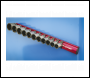 Sealey AK27083 Premier Socket Retaining Rail Magnetic 3/8 inch Sq Drive 12 Clips