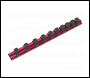 Sealey AK27084 Premier Socket Retaining Rail Magnetic 1/2 inch Sq Drive 10 Clips