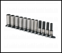 Sealey AK2744B Premier Black Deep Lock-On™ Socket Set 3/8 inch Sq Drive 12pc