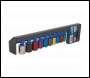 Sealey AK285 Multi-Coloured Socket Set 10pc 3/8 inch Sq Drive 6pt WallDrive® Metric