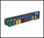 Sealey AK288 Multi-Coloured Socket Set 10pc 1/2 inch Sq Drive WallDrive® Metric