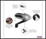 Sealey AK3305 Rechargeable Wind-Up Torch 3 LED