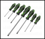Sealey AK4325HV Premier GripMAX® Screwdriver Set 7pc - Hi-Vis Green