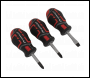 Sealey AK4328 Premier GripMAX® Stubby Screwdriver Set 3pc