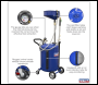 Sealey AK459DX Air Discharge Mobile Oil Drainer with Probes 90L