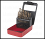 Sealey AK4701 HSS Cobalt Split Point Fully Ground Drill Bit Set 19pc Metric