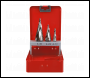 Sealey AK4743 Spiral Flute HSS M2 Step Drill Bit Set 3pc