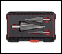 Sealey AK4746 Straight Flute HSS 4341 Step Drill Bit Set 3pc
