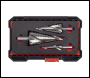 Sealey AK4749 Spiral Flute HSS 4341 Step Drill Bit Set 3pc