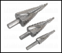 Sealey AK4749 Spiral Flute HSS 4341 Step Drill Bit Set 3pc