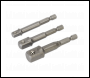 Sealey AK4929 Premier Power Tool Socket Adaptor Set 3pc