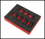 Sealey AK5525 Premier Low Profile Hex Impact Socket Bit Set 1/4 inch  & 3/8 inch Sq Drive 9pc