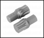 Sealey AK5532 Spline Bit M14 x 30mm Pack of 2