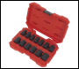 Sealey AK5616M Impact Socket Set 13pc 1/2 inch Sq Drive Lock-On™ 6pt Metric