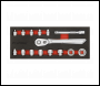 Sealey AK5783 Premier Platinum Low Profile Socket Set 1/4 inch Sq Drive 15pc