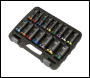 Sealey AK58170M Lock-On™ Deep Impact Socket Set 1/2 inch Sq Drive 16pc