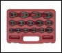 Sealey AK5983 Premier Crow's Foot Spanner Set 3/8 inch Sq Drive 15pc