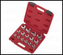 Sealey AK59891 Premier Crow's Foot Open-End Spanner Set 3/8 inch Sq Drive 15pc