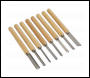 Sealey AK60/8 Wood Turning Chisel Set 8pc