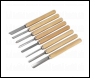 Sealey AK60/8 Wood Turning Chisel Set 8pc