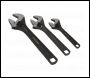 Sealey AK607 Premier Adjustable Wrench Set 3pc