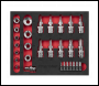 Sealey AK6193 Premier TRX-Star* Socket & Security Bit Set 1/4 inch Sq & 3/8 inch Sq Drive 29pc