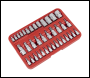 Sealey AK6197 Premier TRX-Star* Socket & Security Socket Bit Set 1/4 inch , 3/8 inch  & 1/2 inch Sq Drive 38pc
