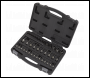 Sealey AK6197B Premier Black TRX-Star* Socket & Security Socket Bit Set 1/4 inch , 3/8 inch  & 1/2 inch Sq Drive 38pc