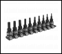 Sealey AK6207B TRX-Star* Socket Bit Set 10pc 3/8 inch Sq Drive Premier Black