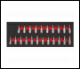 Sealey AK6243 Premier TRX-Star*/Hex/Spline Socket Bit Set 3/8 inch Sq Drive 22pc