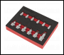Sealey AK6245 Premier Stubby TRX-Star* Socket Bit Set 1/4 inch , 3/8 inch  & 1/2 inch Sq Drive 12pc