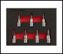 Sealey AK6246 Premier Imperial Hex Socket Bit Set 3/8 inch Sq Drive 7pc