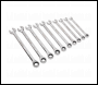 Sealey AK63914 Combination Ratchet Spanner Set 10pc Extra-Long Metric