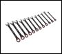 Sealey AK63940B Premier Black Combination Ratchet Spanner Set 12pc