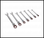 Sealey AK63943 Premier Platinum Flexi-Head Ratchet Combination Spanner Set 7pc