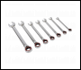 Sealey AK63945 Premier Platinum Reversible Ratchet Combination Spanner Set 7pc