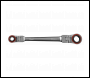 Sealey AK63947 Ratchet Ring Spanner 4-in-1 Flexi-Head Reversible Metric Premier Platinum