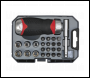 Sealey AK64906 Fine Tooth Ratchet Screwdriver Socket & Bit Set 24pc Stubby