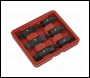Sealey AK658 Double End Oil Drain Plug Key Set 6pc