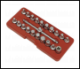 Sealey AK6586 Oil Drain Plug Key Set 3/8 inch Sq Drive 21pc