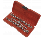 Sealey AK6586 Oil Drain Plug Key Set 3/8 inch Sq Drive 21pc