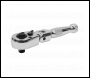Sealey AK660SF Premier Stubby Flexi-Head Ratchet Wrench 1/4 inch Sq Drive