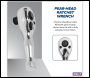 Sealey AK661S Premier Stubby Pear-Head Ratchet Wrench with Flip Reverse 3/8 inch Sq Drive