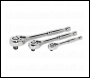 Sealey AK6672 Ratchet Wrench Set 3pc Pear-Head Flip Reverse