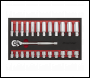 Sealey AK66722 Premier Ratchet Wrench & Socket Set 3/8 inch Sq Drive 25pc
