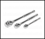 Sealey AK6672 Ratchet Wrench Set 3pc Pear-Head Flip Reverse