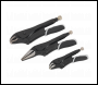 Sealey AK6863B Locking Pliers Set 3pc Quick Release - Premier Black