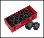 Sealey AK688 Impact Socket Set 10pc 1 inch Sq Drive Metric/Imperial