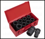 Sealey AK689 Impact Socket Set 10pc Deep 1 inch Sq Drive Metric/Imperial